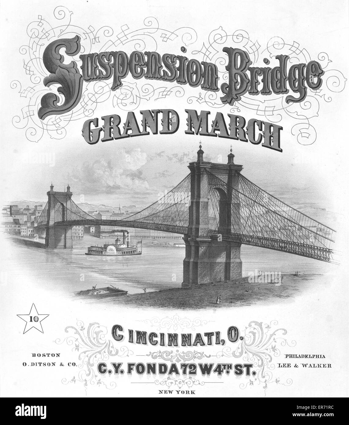 Hängebrücke, Grand March, Cincinnati, O. Stockfoto