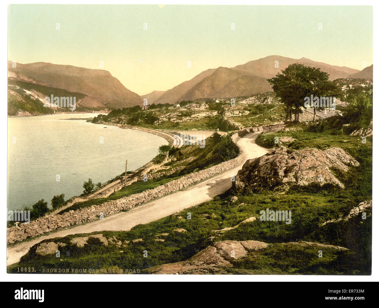 Von Carnarvon Road, Snowdon, Wales Stockfoto