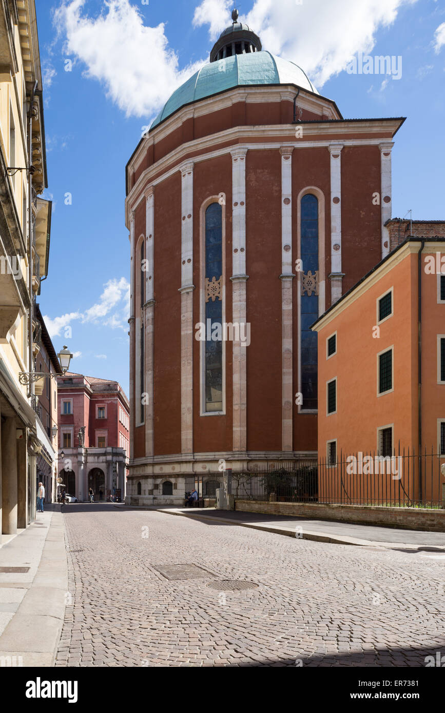Vicenza-Dom an der Piazza del Duomo, Vicenza-Italien. Der Architekt Andrea Palladio. Stockfoto