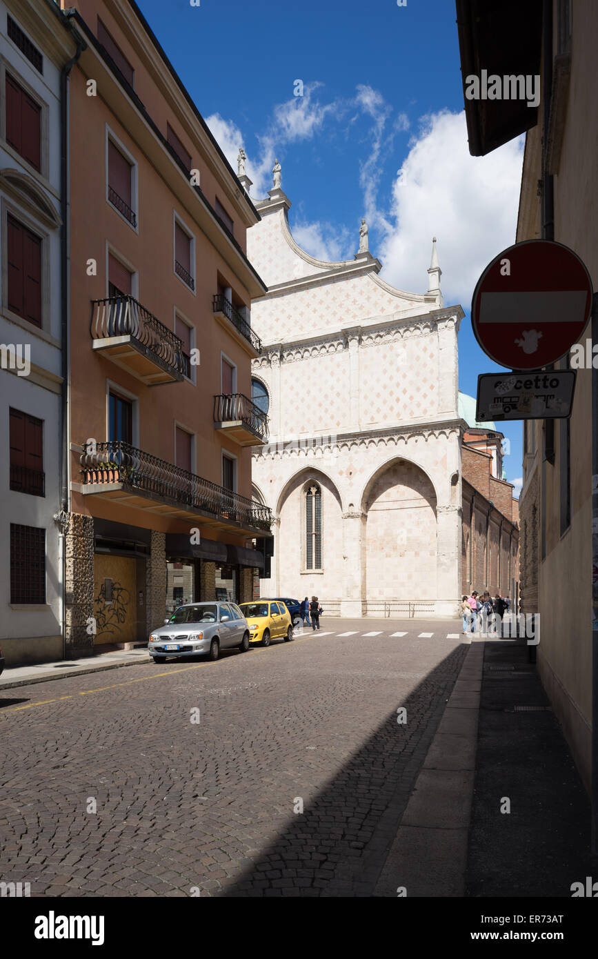 Vicenza-Dom an der Piazza del Duomo, Vicenza-Italien. Der Architekt Andrea Palladio. Stockfoto