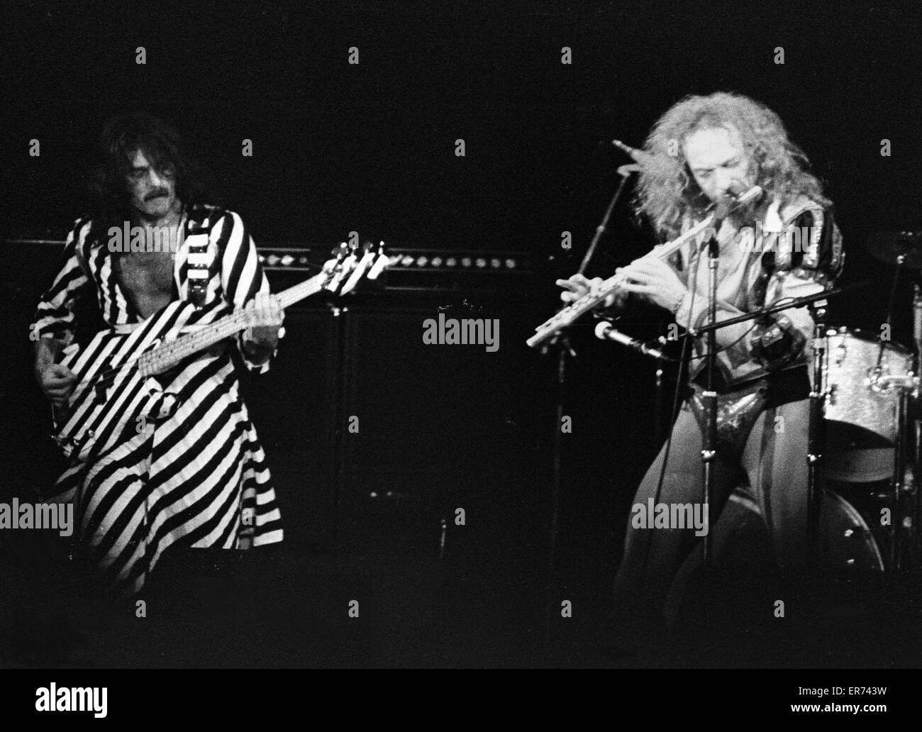 Jethro Tull Konzert, 1975 - Jeffery Hammond und Ian Anderson Stockfoto