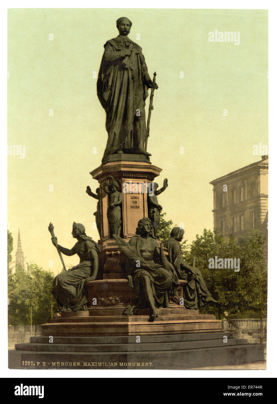 Statue von König Maximilian II. Von Bayern, München, Bayern, Ge Stockfoto