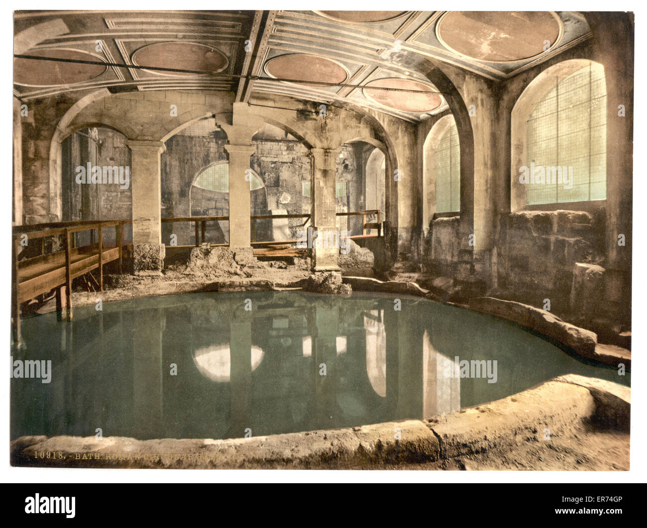 Römische Bäder und Abtei, Kreisbad, Bath, England Stockfoto