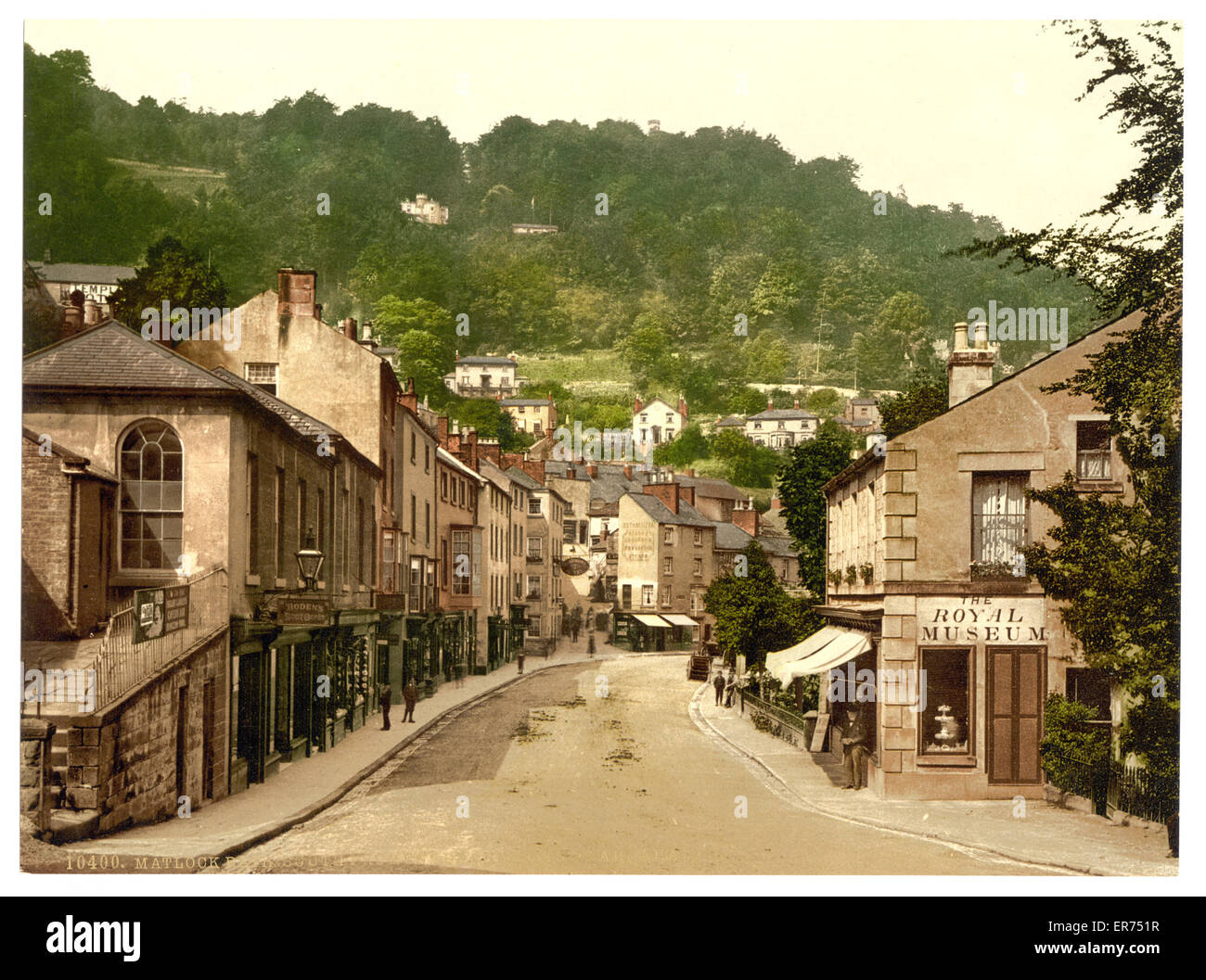 Matlock South Parade und Heights of Abraham, Derbyshire, eng Stockfoto