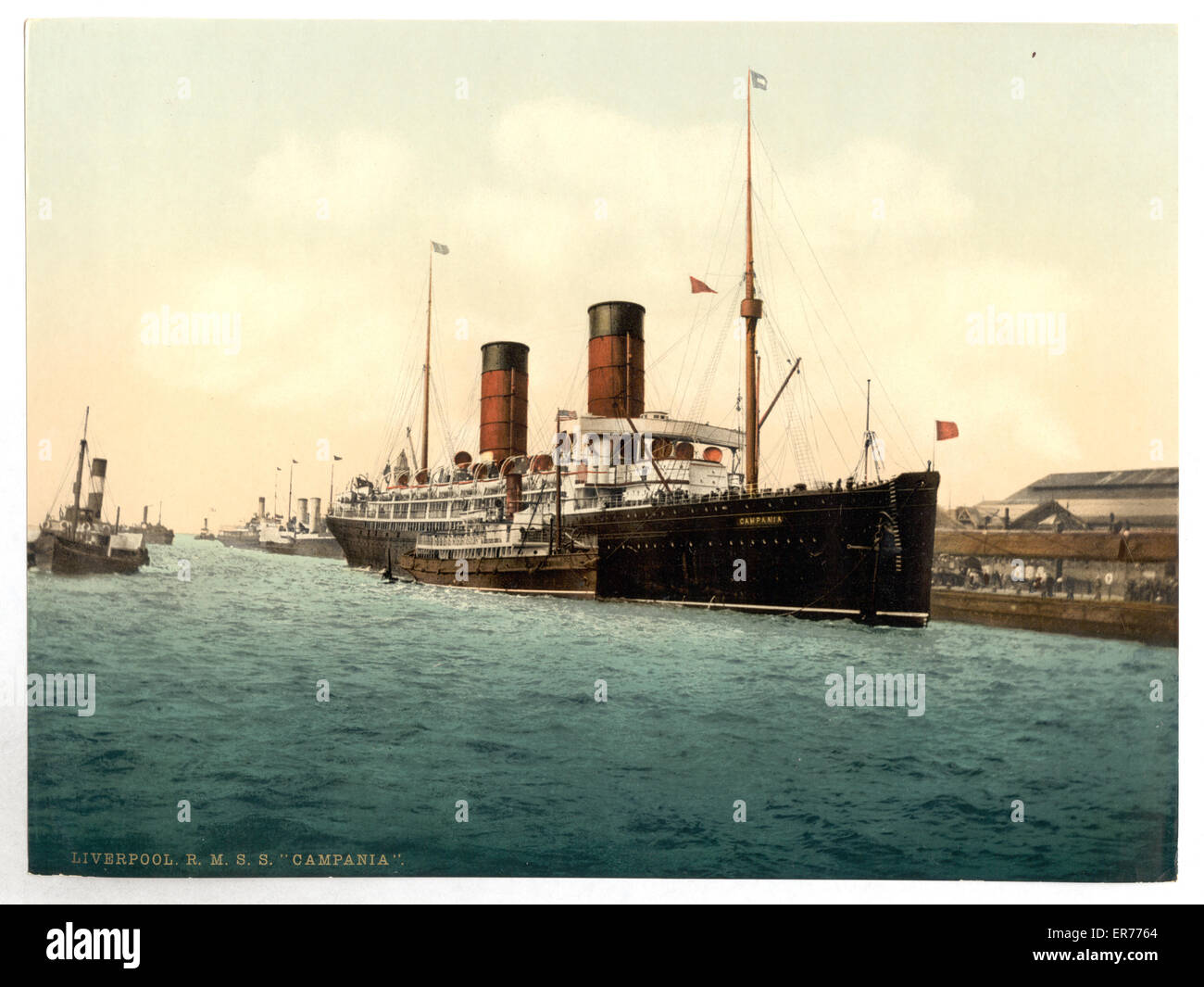R. M. S. Campania in der Mersey Stockfoto