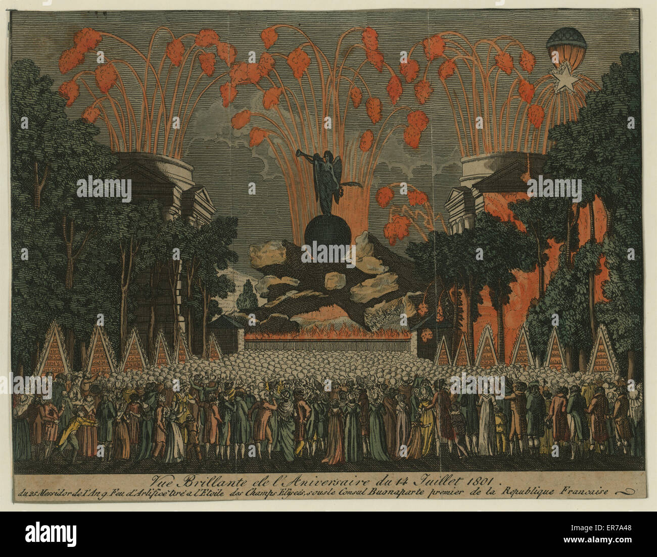 Brillante Vue de l'aniversaire du 14 juillet 1801 Stockfoto