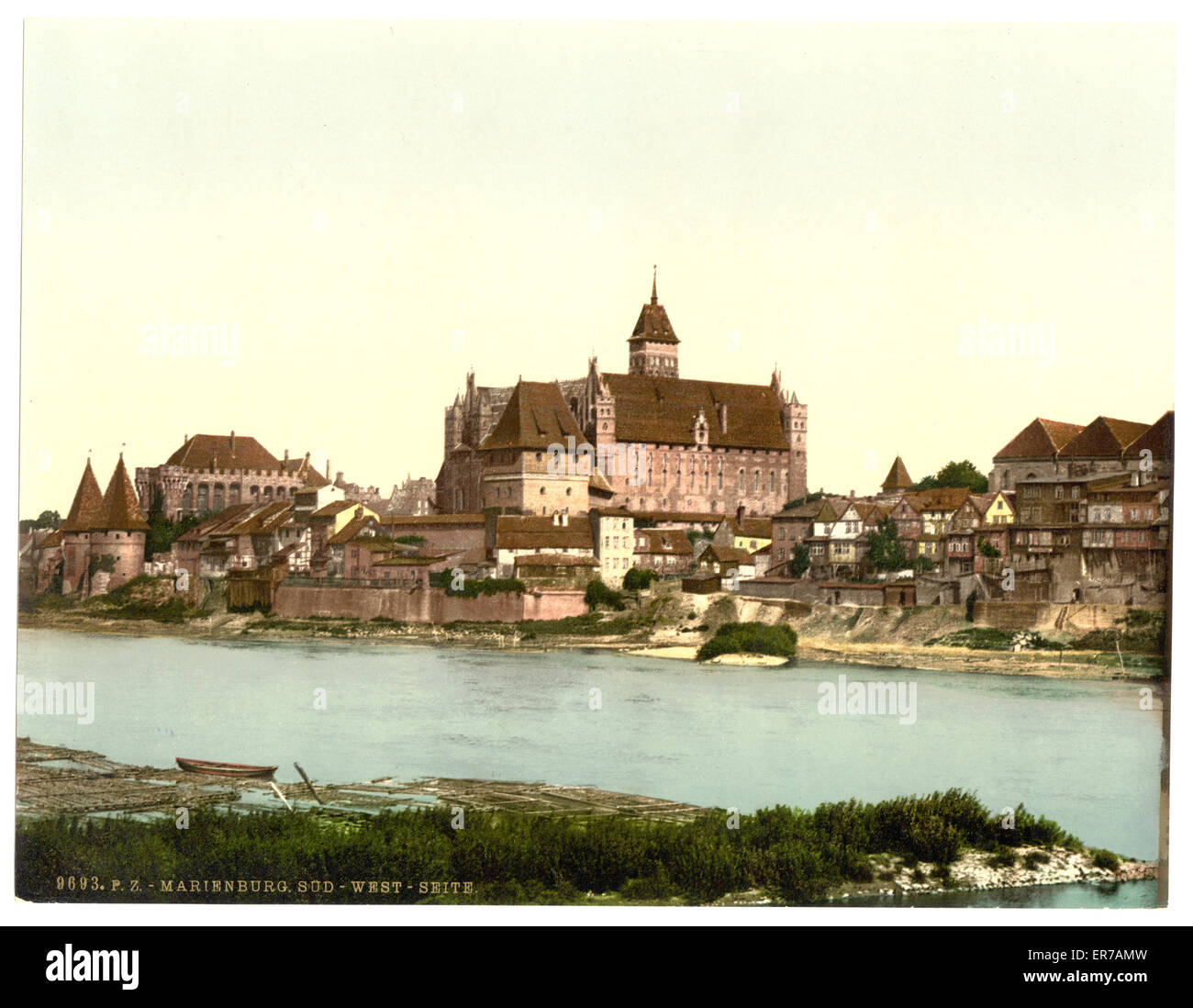 Marienburg, Südwestseite, Preußen, Deutschland (d. h. Malbork, Stockfoto