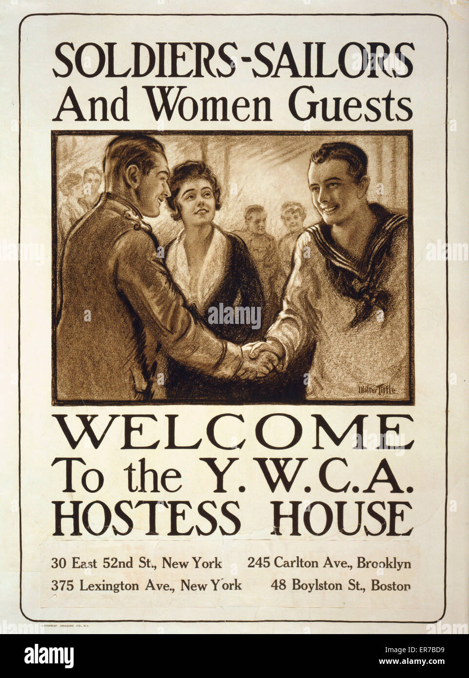 Soldaten Segler Und Frauen Gaste Herzlich Willkommen Im Ywca