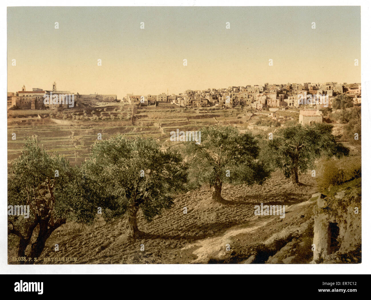 Allgemeine Ansicht des Brunnens von David, Bethlehem, Heiliges Land (i. Stockfoto
