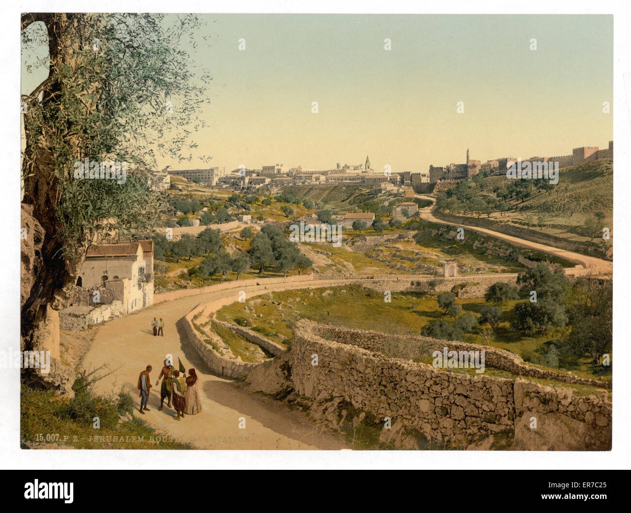 Der Weg zum Bahnhof, Jerusalem, Heiliges Land Stockfoto