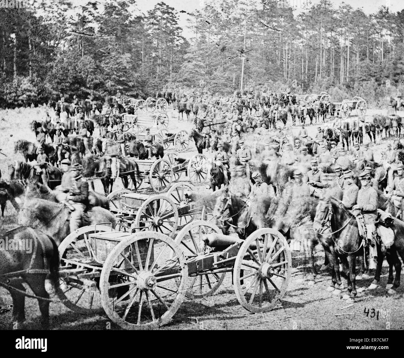 Richmond, VA. Wagen Park durchgestrichen Fair Oaks, Juni 1862 Stockfoto