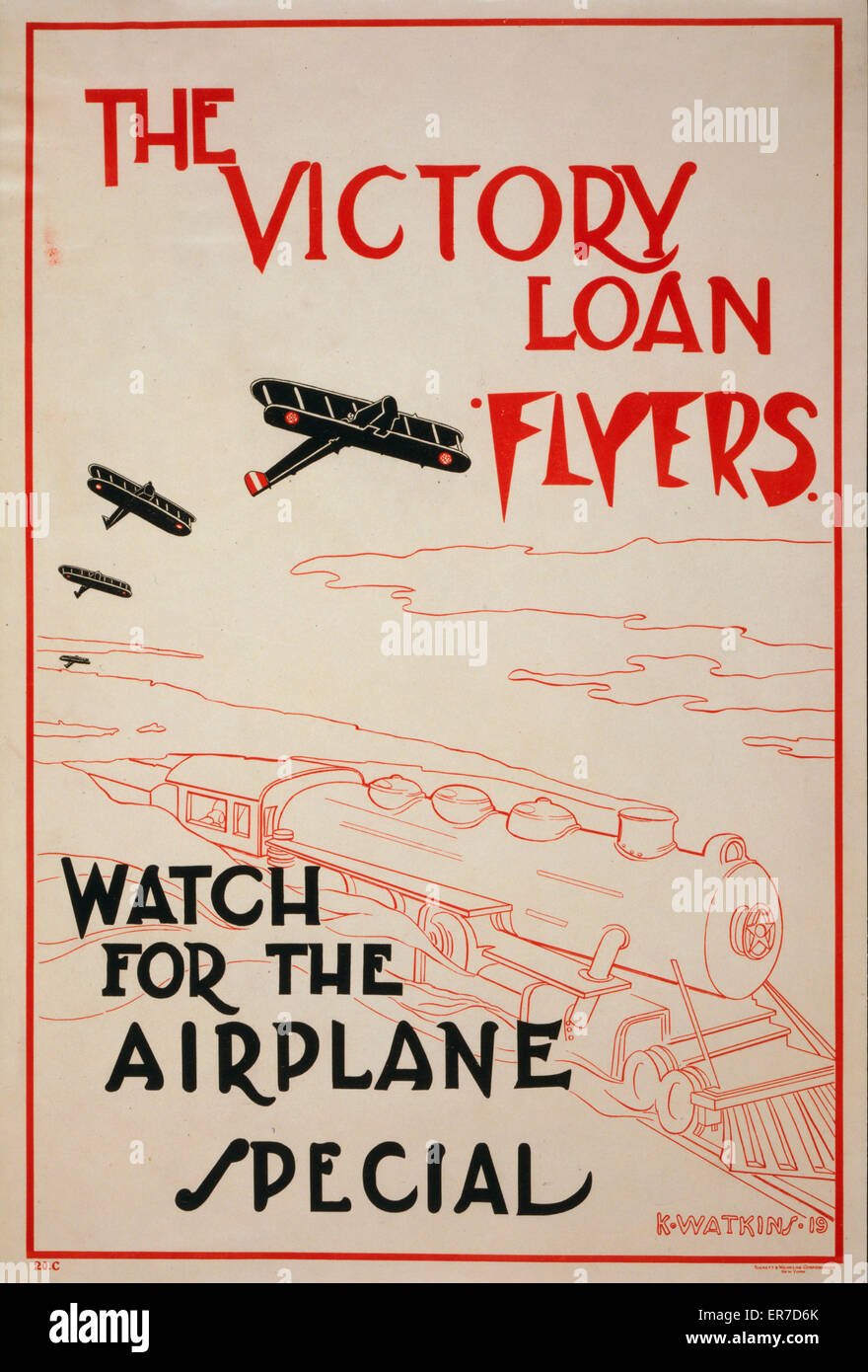 Die Victory Loan Flyer - Achten Sie auf das Flugzeug-Special Stockfoto