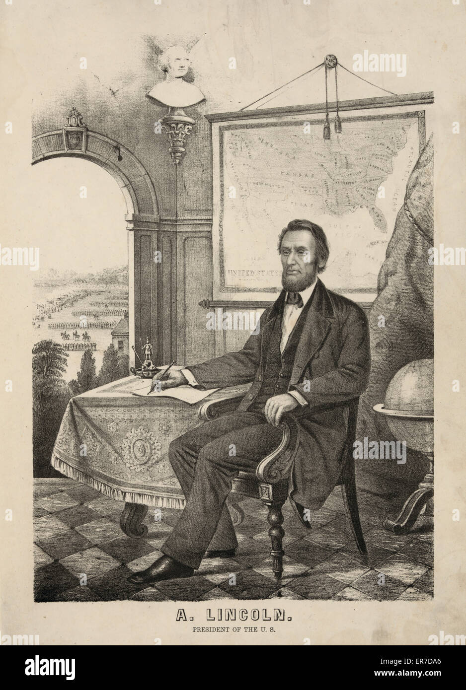 A. Lincoln, Präsident der US-Datum zwischen 1862 und 1864. Stockfoto