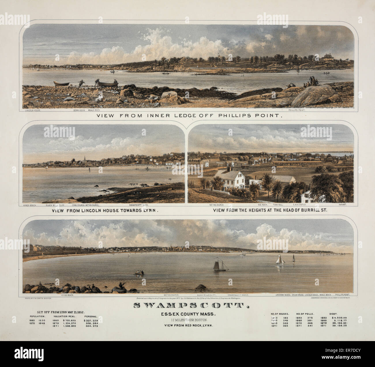 Swampscott - Essex County, Massachusetts - 11 Meilen von Boston Stockfoto