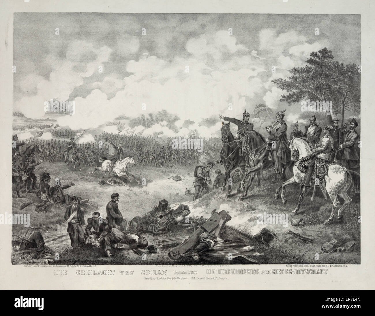 Sterben Sie Schlacht von Sedandie Uiberbringung der Belagerungen-Beschaffenheit, 2. September 1870. Datum c1870. Stockfoto