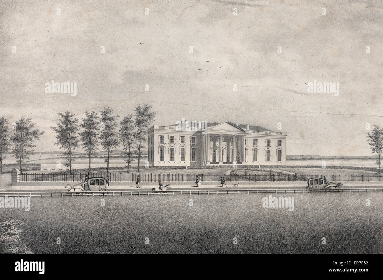 Blick auf das Haus des Präsidenten. Washington, D.C. Stockfoto