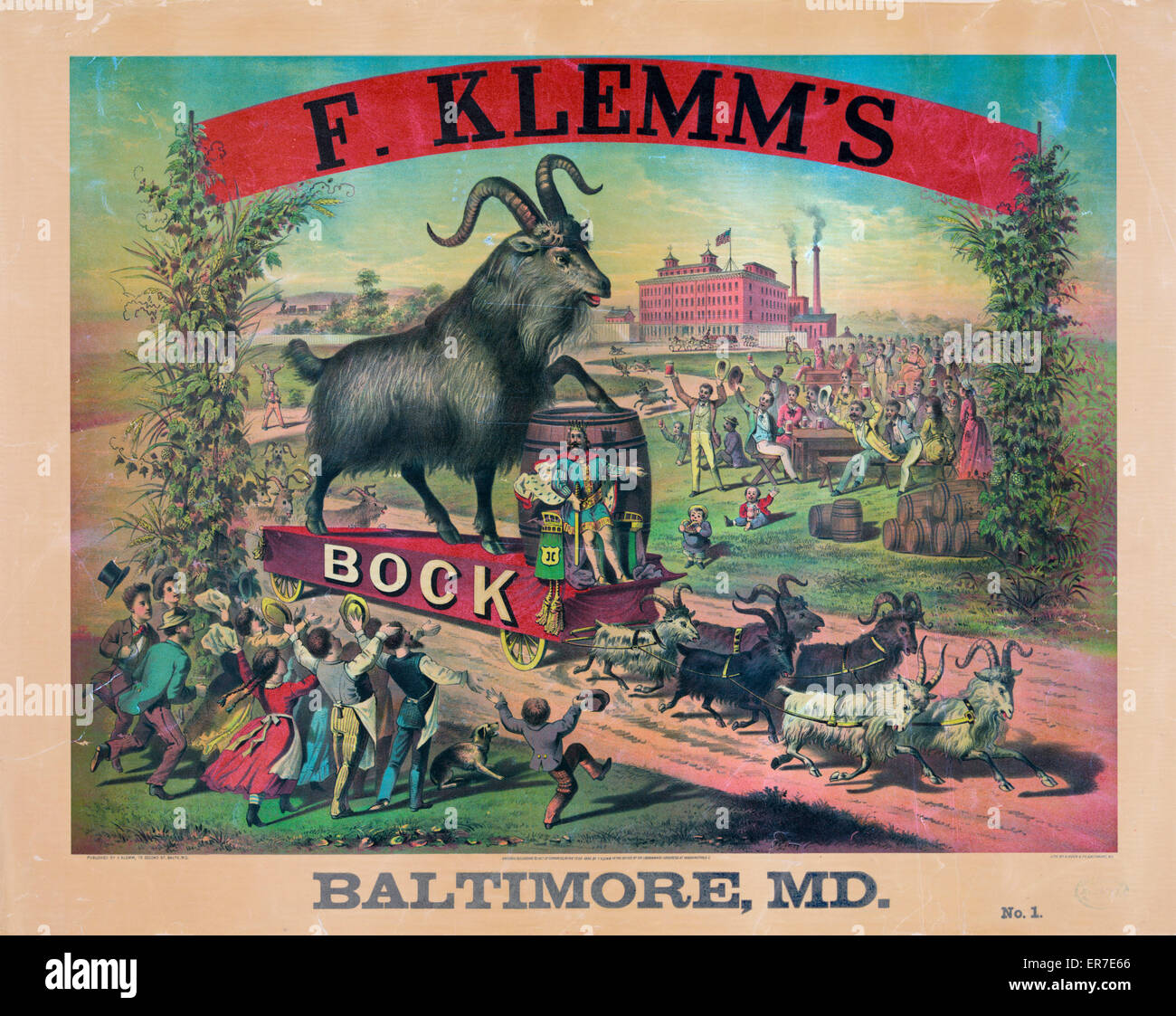 F. Klemm's Bock - Baltimore, Md. Nr. 1 Stockfoto