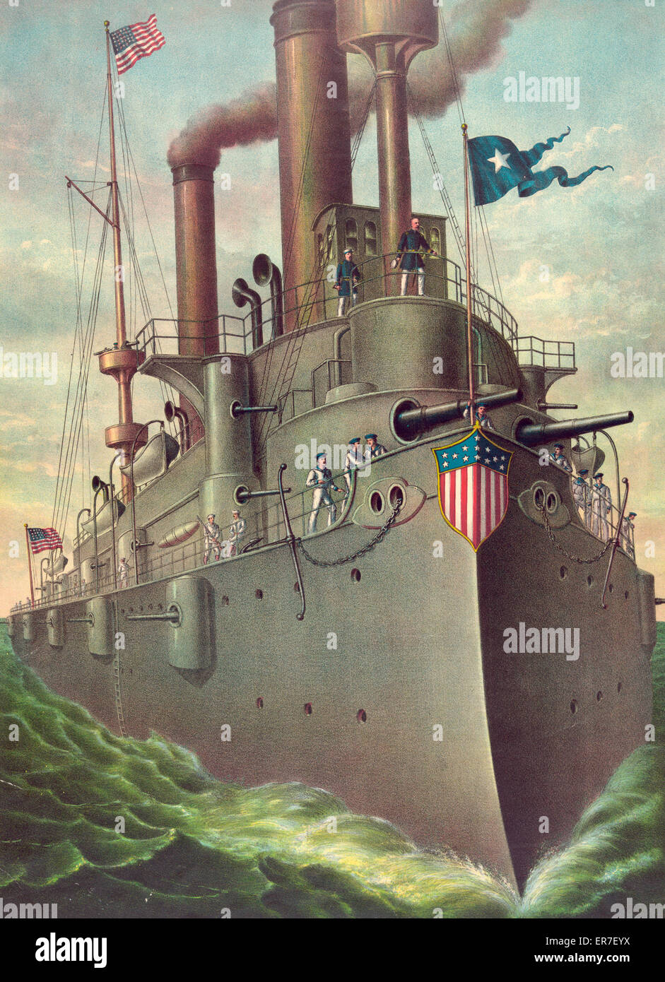 Konteradmiral Deweys Flaggschiff Olympia Stockfoto