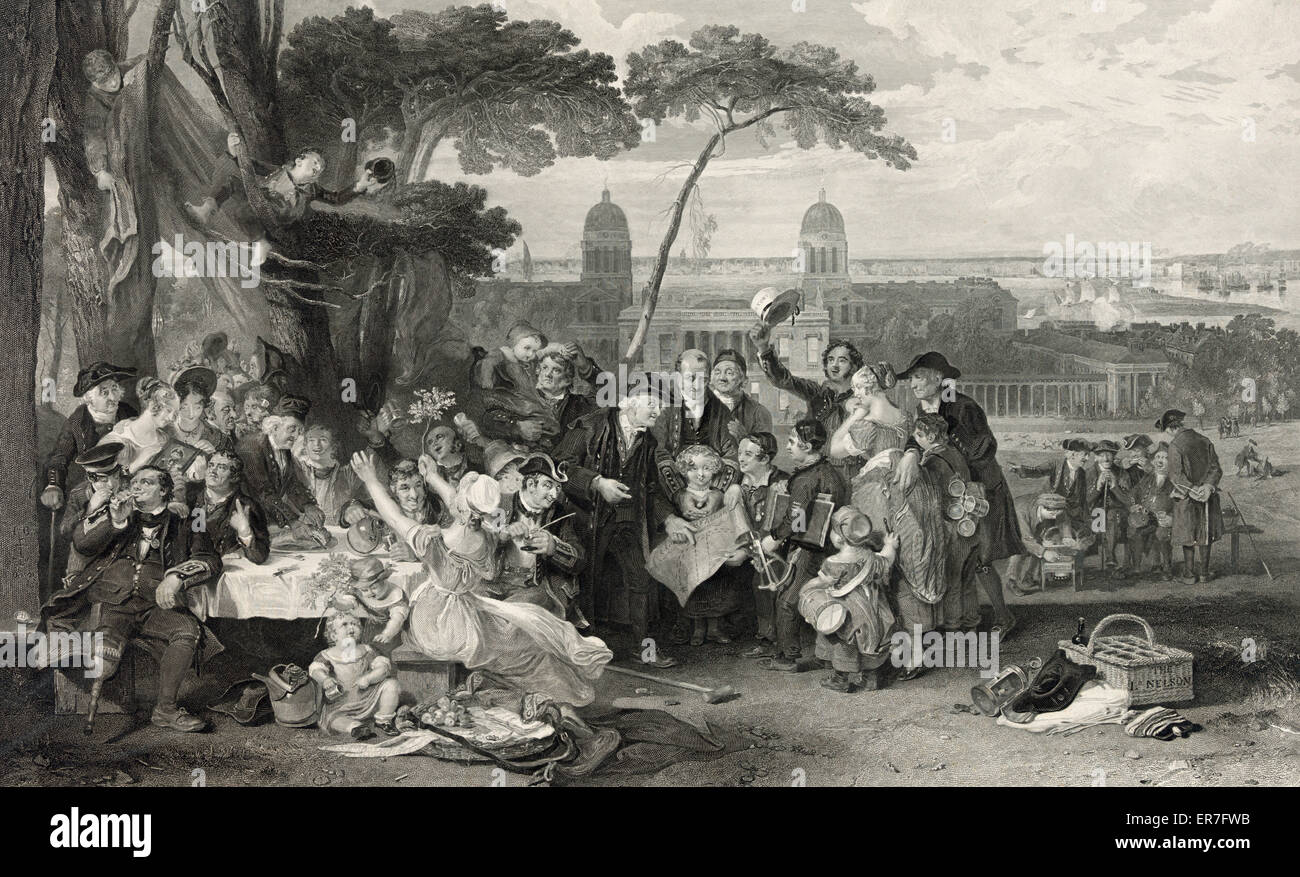 Greenwich Rentner zum Gedenken an die Schlacht von Trafalgar Stockfoto