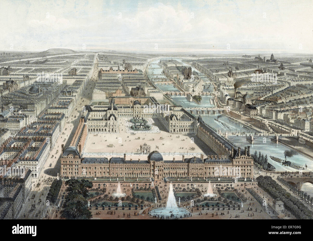 CPA Paris  Vue panoramique des Tuileries et des Champs-Elysées