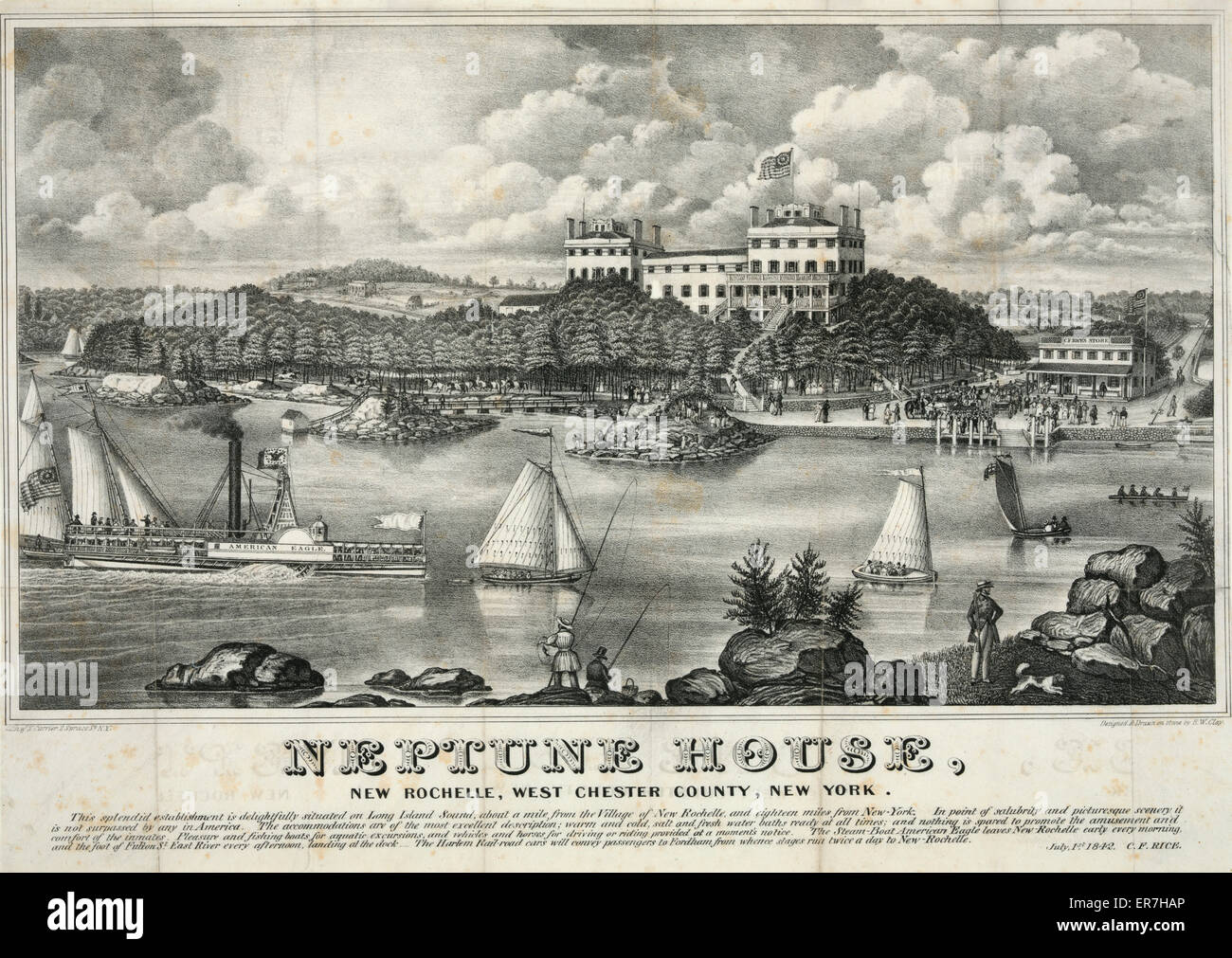 Neptun House, New Rochelle, Westchester County, New York Stockfoto