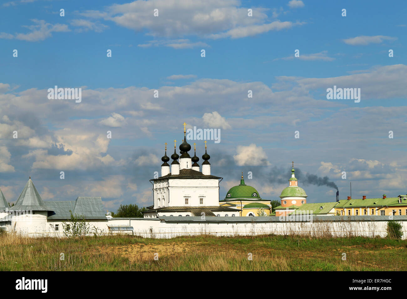 Eine orthodoxe Kirche und Kloster fotografiert hautnah Stockfoto