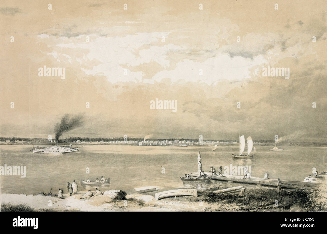 Stadt Superior, Wisconsin, Novr. 1856 Stockfoto