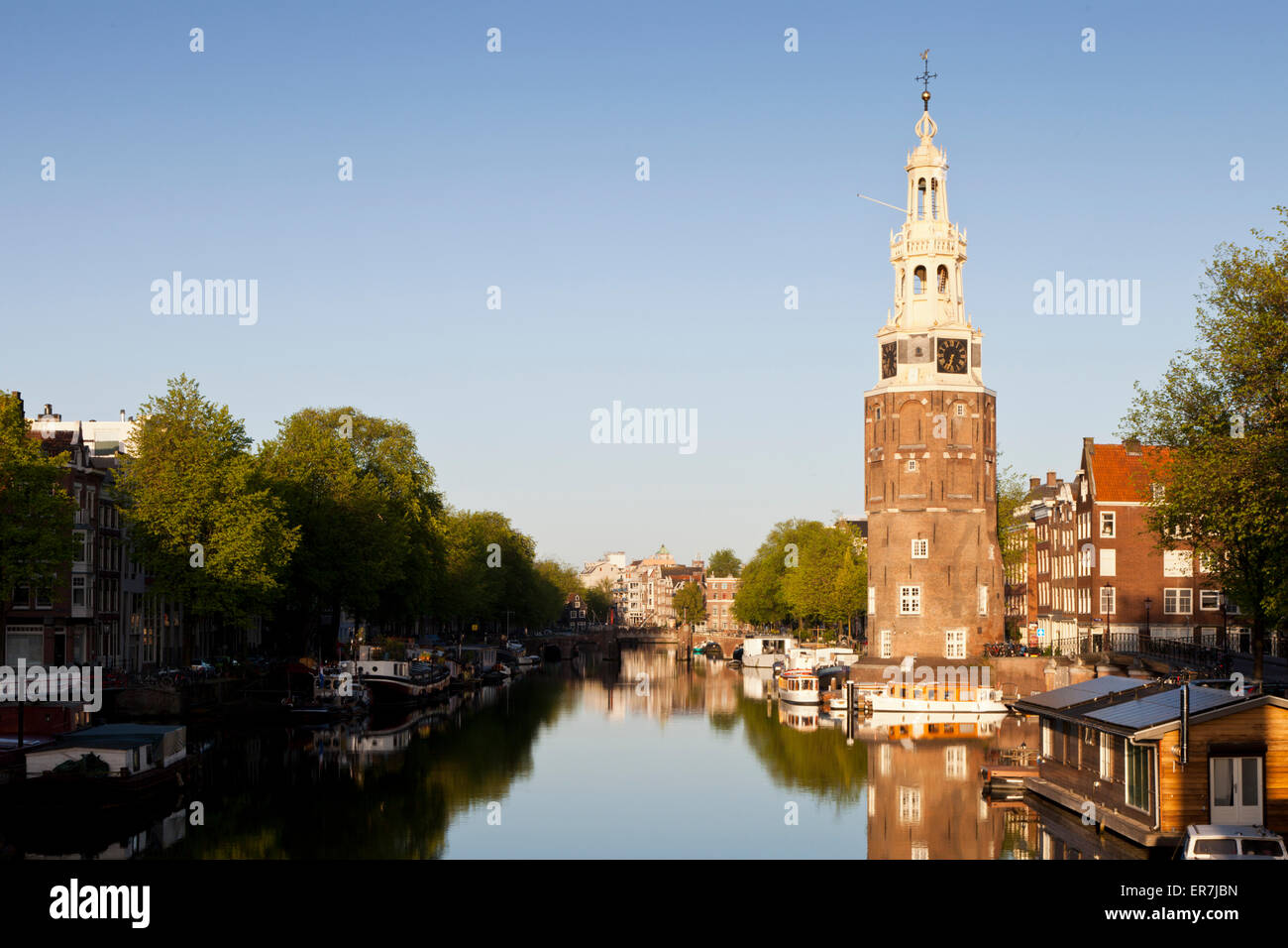 Montelbaansturm, Amsterdam Niederlande Stockfoto