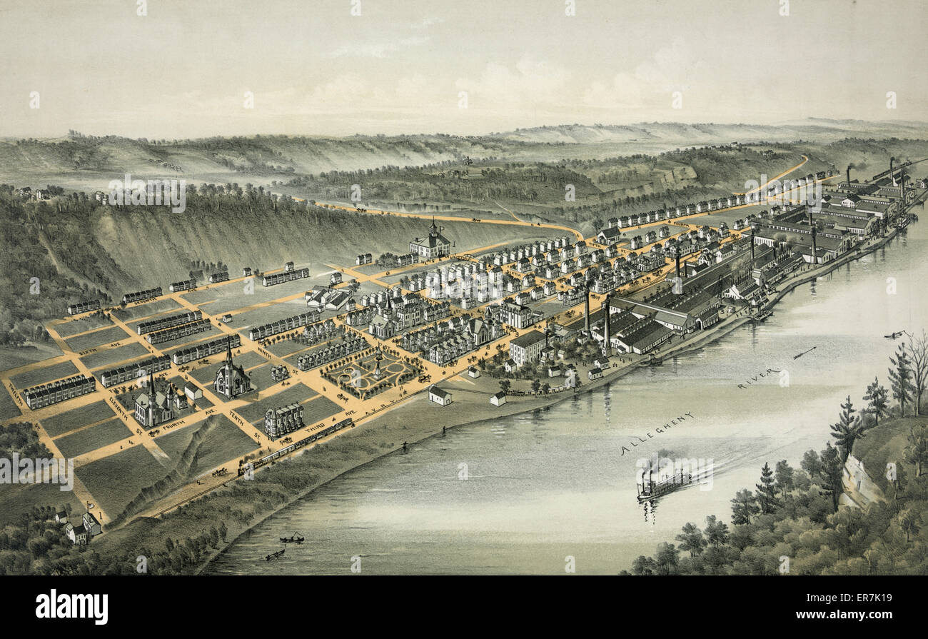 Ford Stadt, Armstrong County Pennsylvania, 1896 Stockfoto