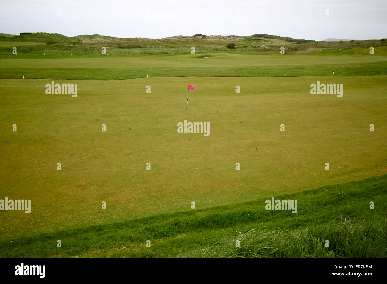 Royal Portrush Golf Club Kurs Praxis grüne Nordirland Stockfoto