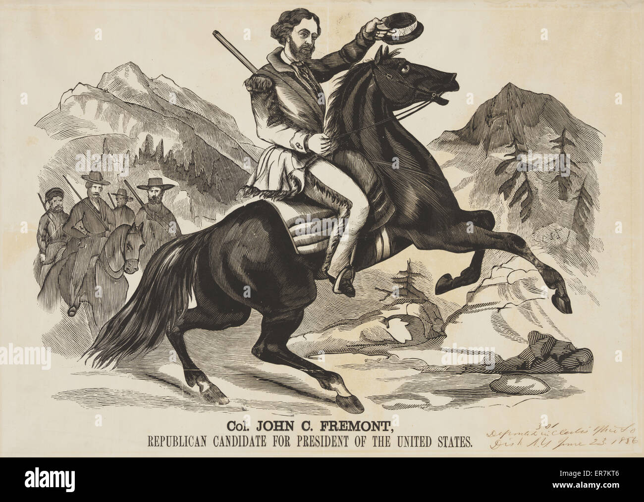 Oberst John C. Fremont, republikanischer Kandidat für den Präsidenten Stockfoto