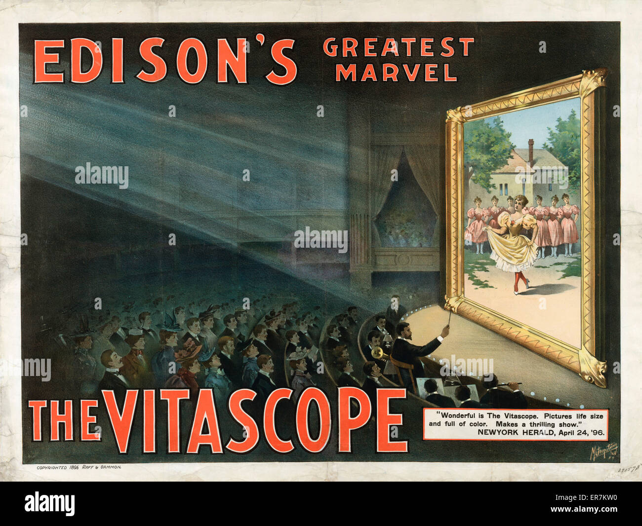 Edisons größtes Wunderwerk - das Vitascope Stockfoto