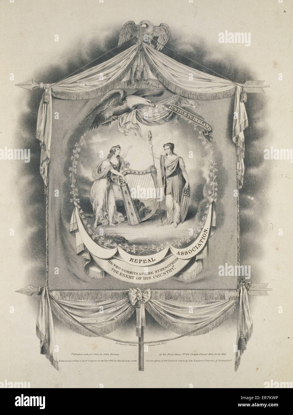 Gerechtigkeit für Irland. Leere Aufhebung - Zuordnung Stockfoto