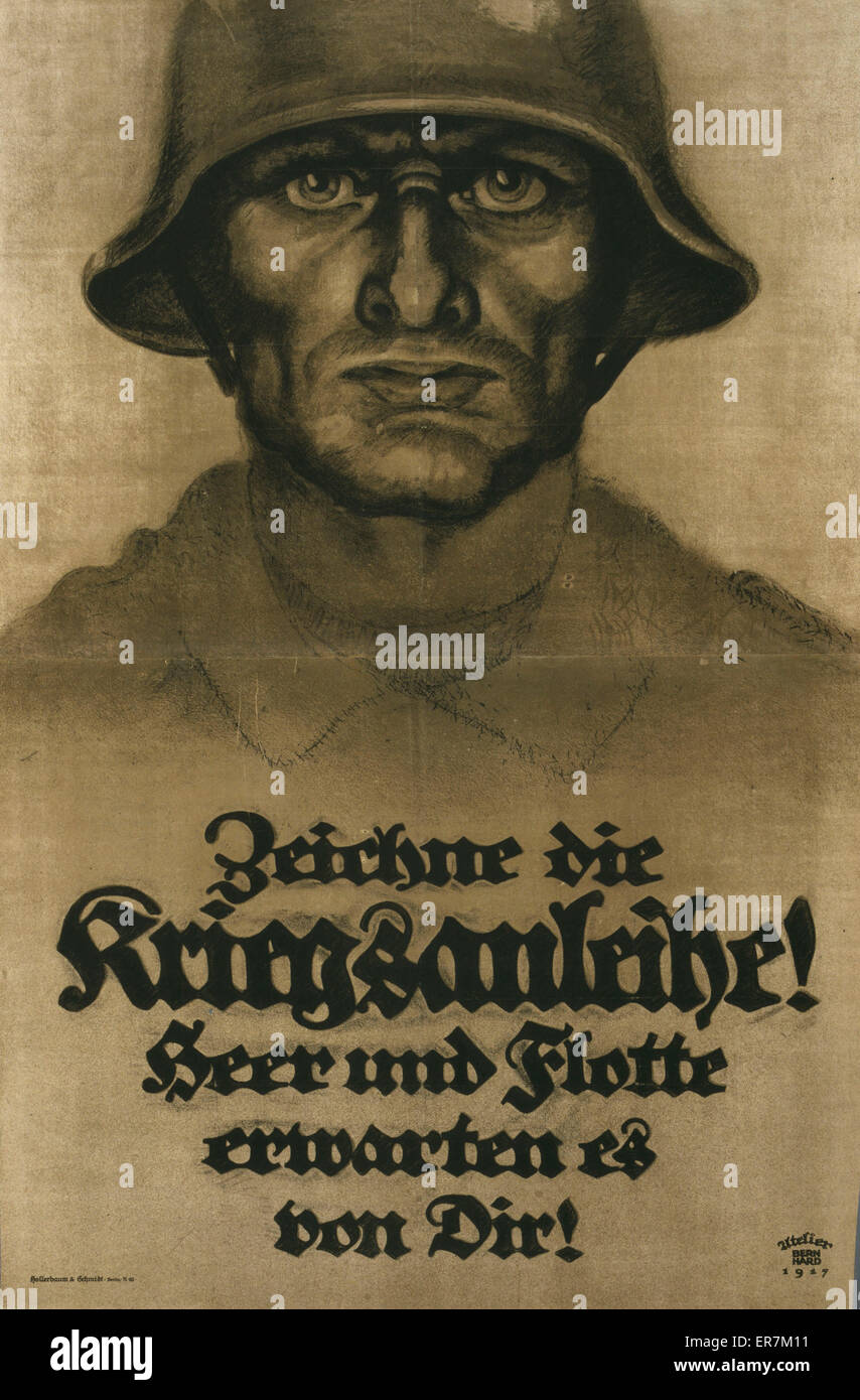 Zeiche die Kriegsanleihe! Heer und Flotte erwarten es von di Stockfoto