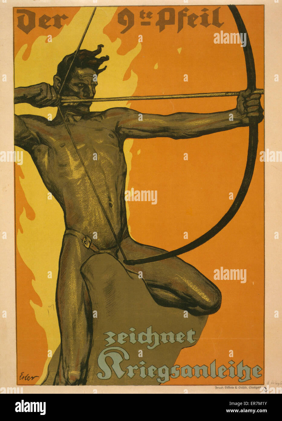 Der 9te Miura, zeichnet Kriegsanleihe Stockfoto