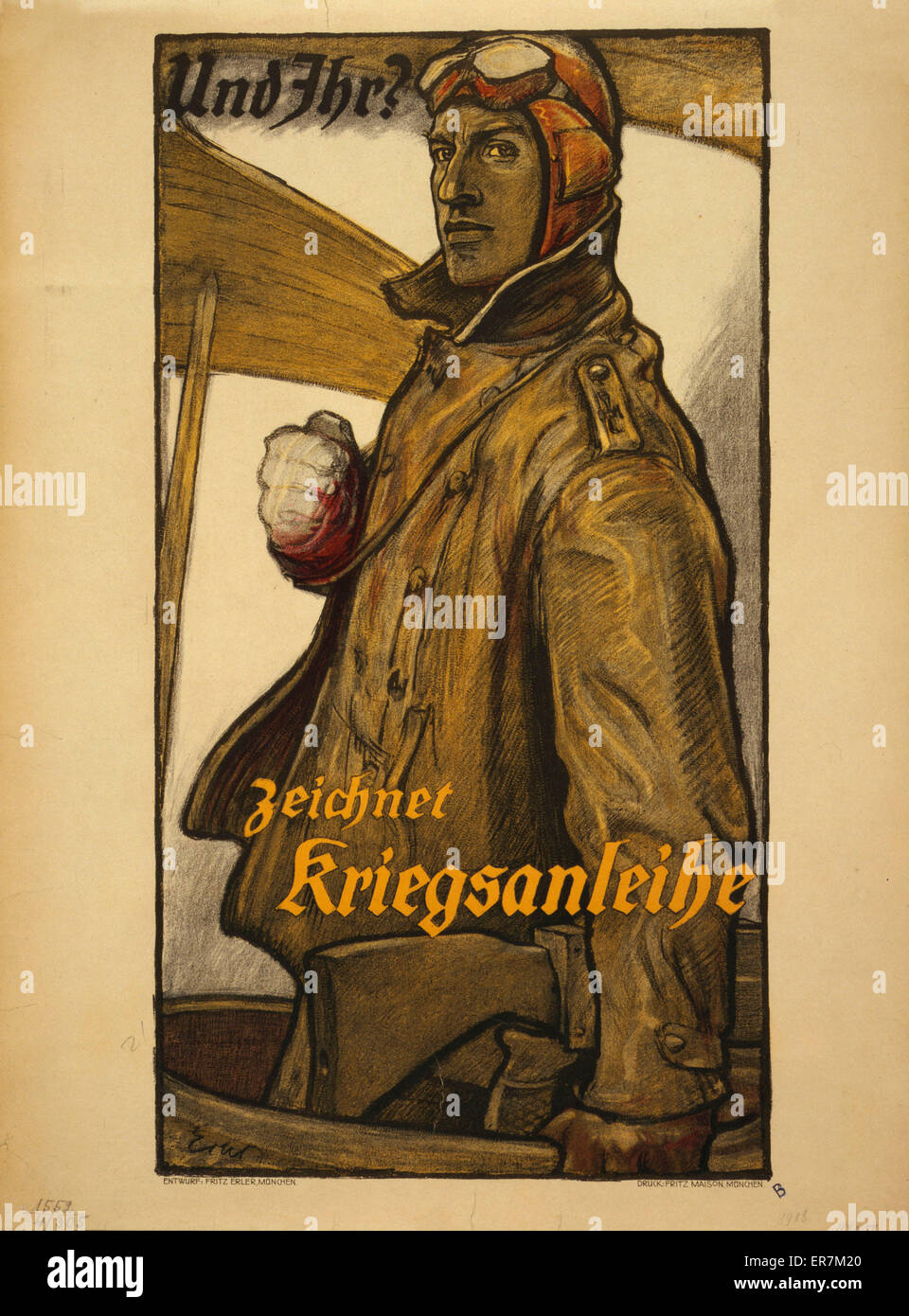 Und Ihr? Zeichnet Kriegsanleihe Stockfoto