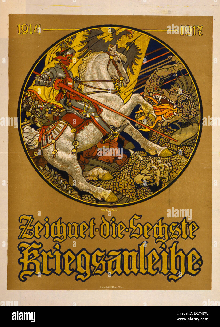 Die sechste Kriegsanleihe, 1914-1917 Stockfoto