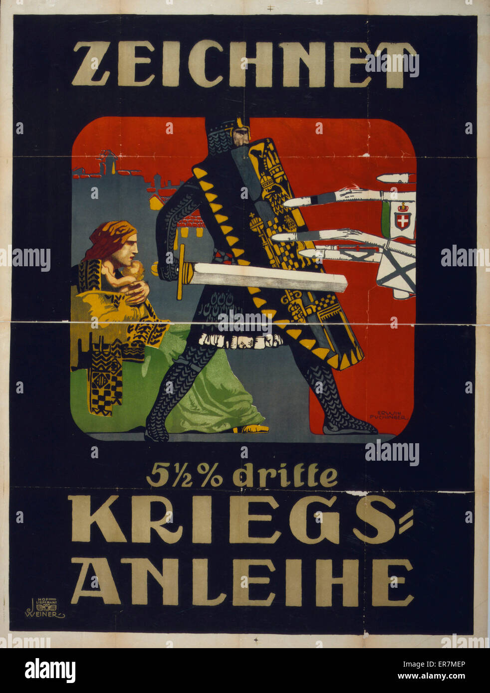 Zeichnet Kriegsanleihe Stockfoto