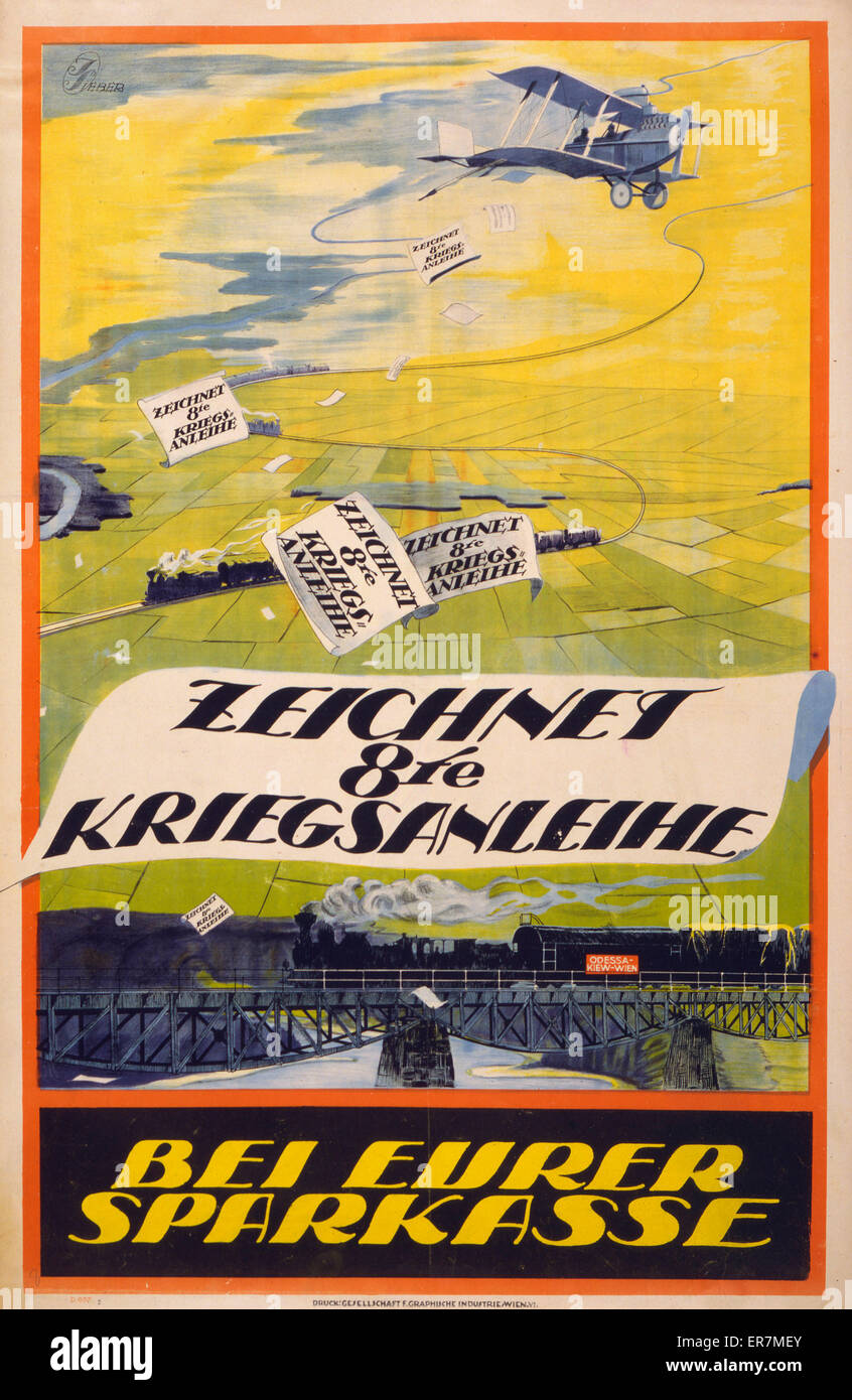 Zeichnet 8te Kriegsanleihe bei Eurer Sparkasse Stockfoto