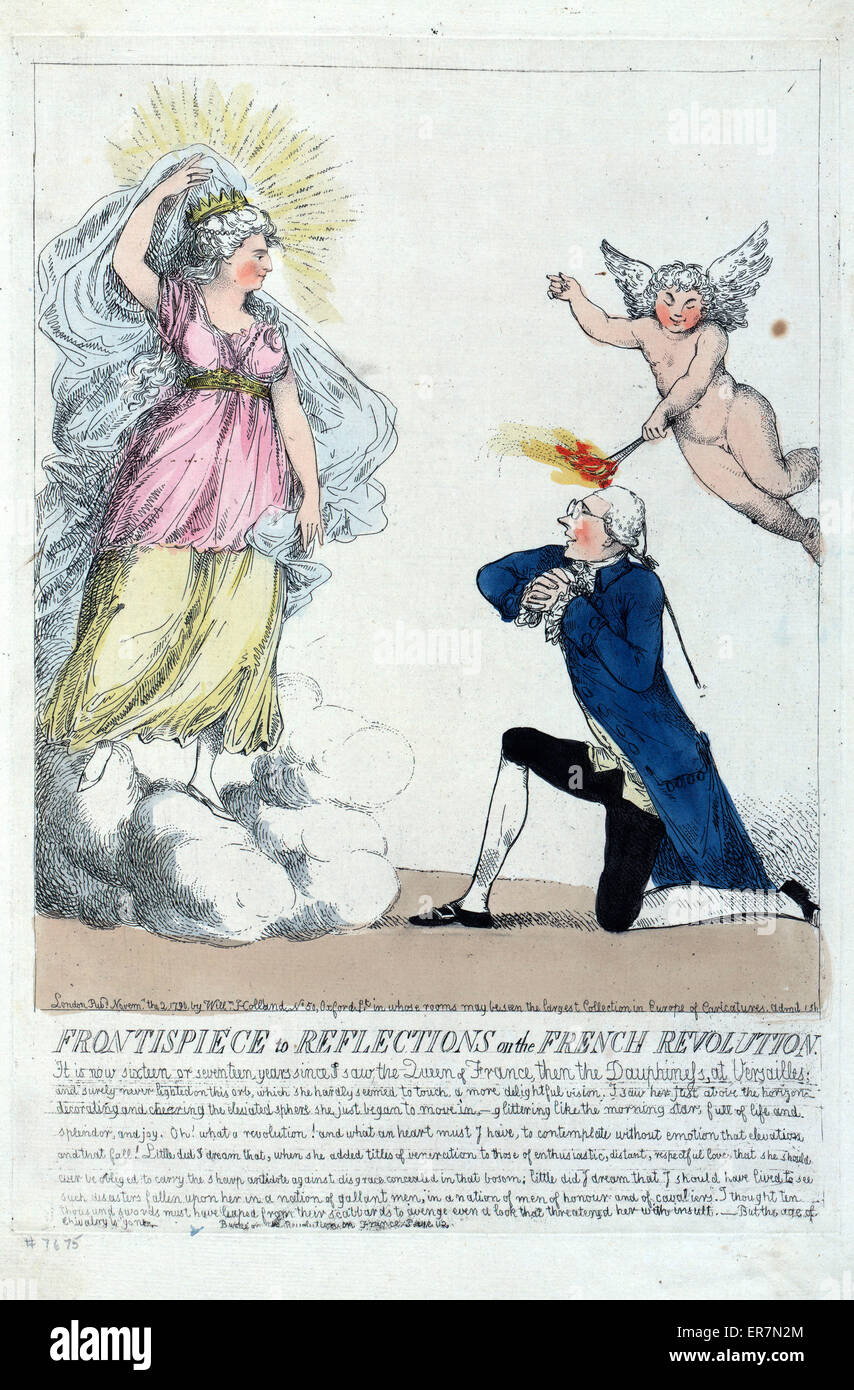 Frontispiece zu Reflexionen über die französische Revolution Stockfoto