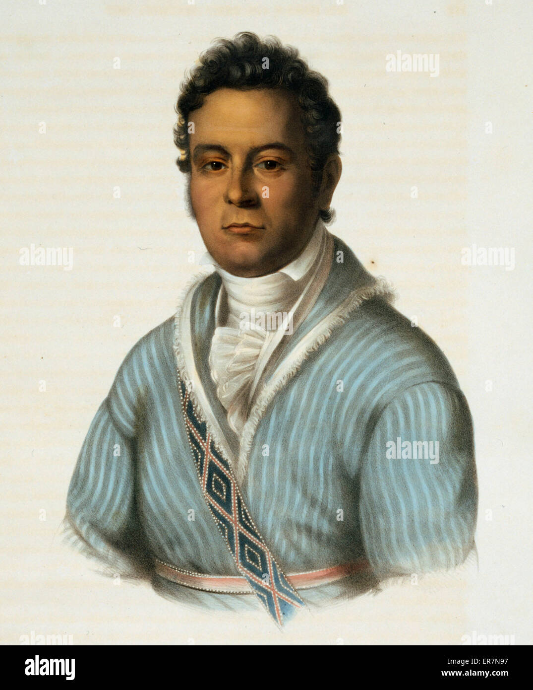 David Vann. Ein Cherokee-Häuptling. David Vann, Brustbild, nach links. Datum c1843. Stockfoto