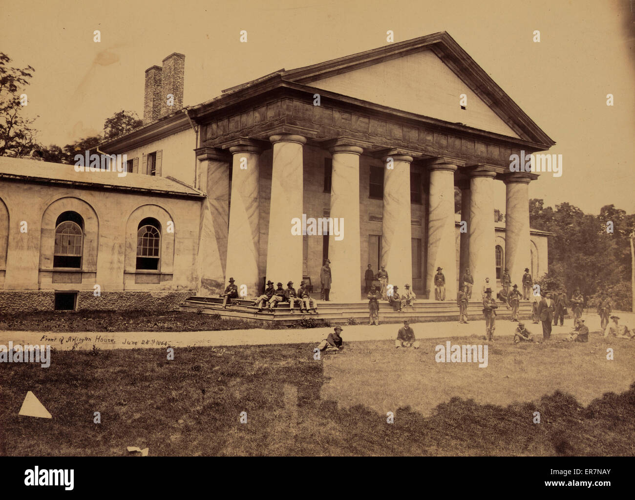 Arlington House, Ostfassade, 28. Juni 1864 Stockfoto