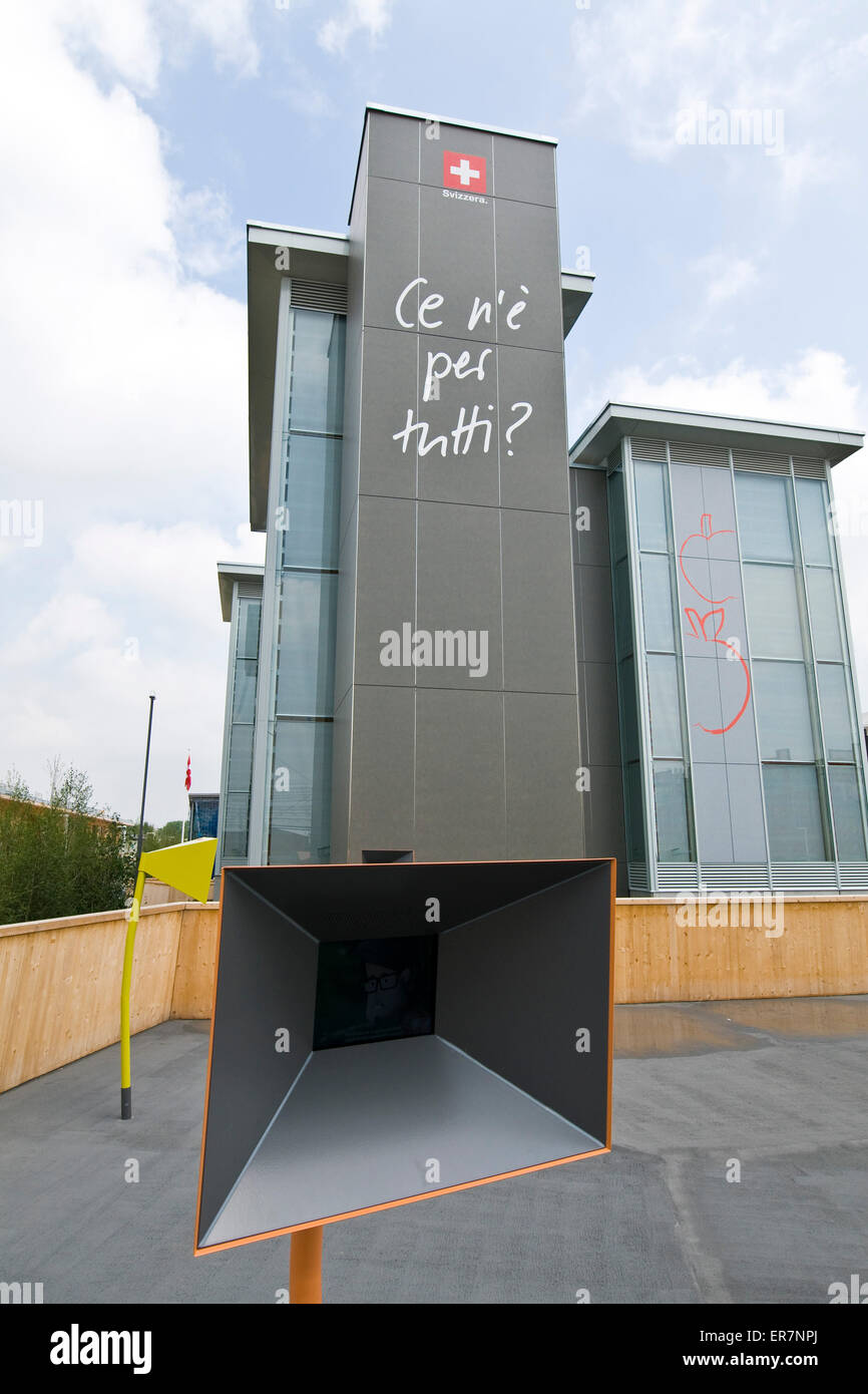 Italien, Mailand, Schweiz-Pavillon EXPO 2015 Stockfoto