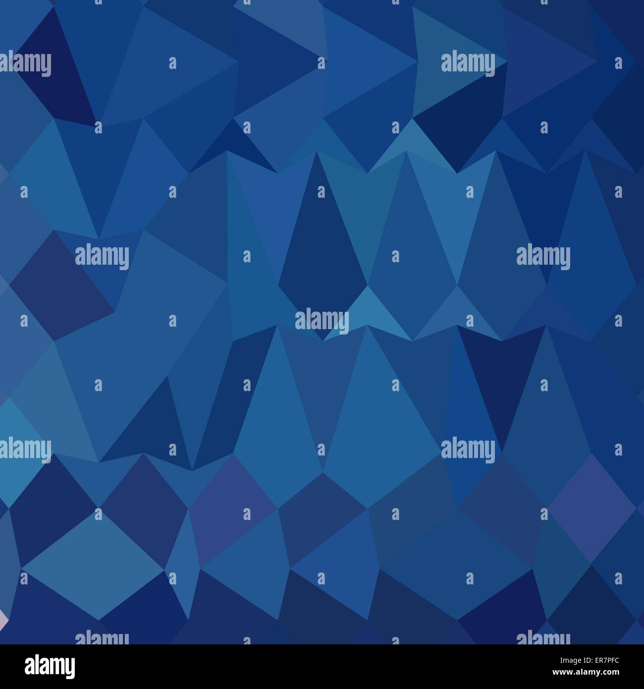 Niedrige Polygon Stil Illustration von einem kobaltblauen abstrakten geometrischen Hintergrund. Stockfoto