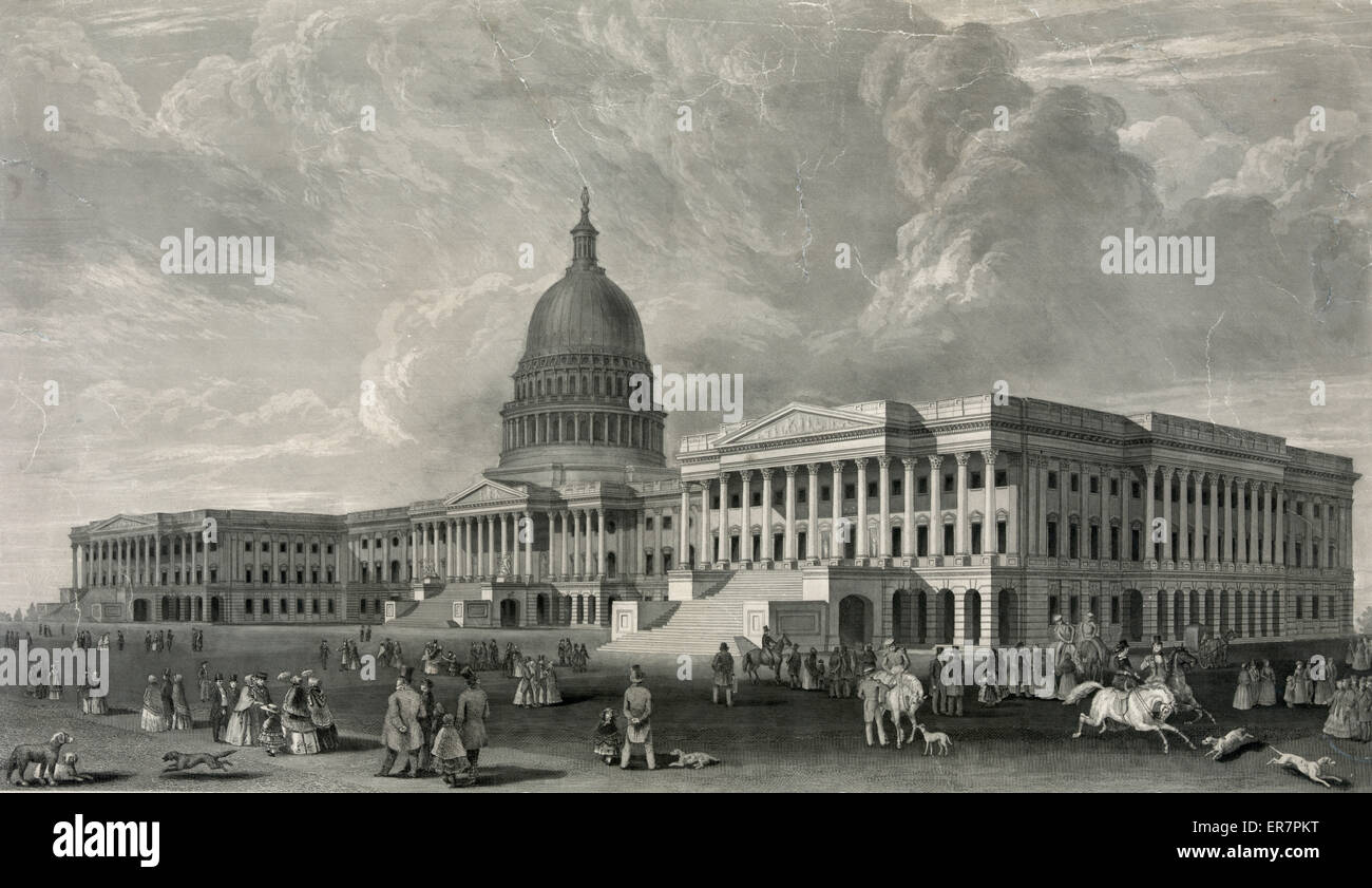 Blick auf das Kapitol der Vereinigten Staaten von Amerika, Washington, D.C. Stockfoto