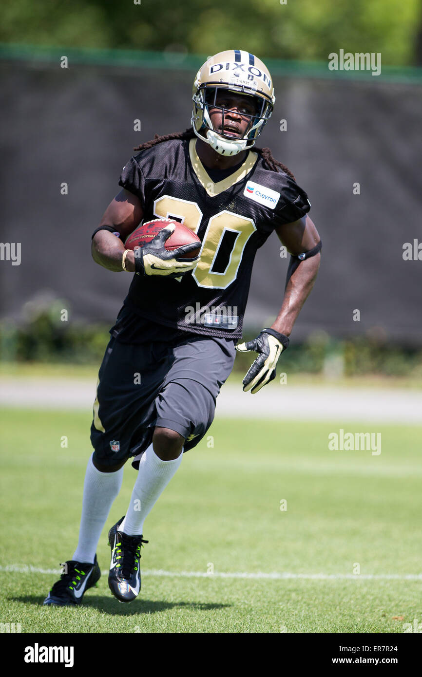 New Orleans, Louisiana, USA. 28. Mai 2015.  New Orleans Saints Cb Brian Dixon (20) im Vorbeigehen Bohrer während der New Orleans Saints OTA in New Orleans Saints Schulungseinrichtung in New Orleans, Louisiana Stephen Lew/CSM Credit: Cal Sport Media/Alamy Live-Nachrichten Stockfoto