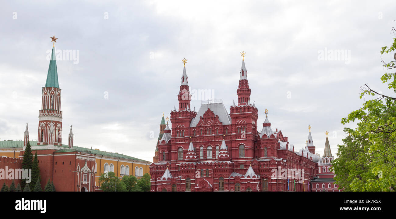 Nationales Historisches Museum am Roten Platz in Moskau Stockfoto