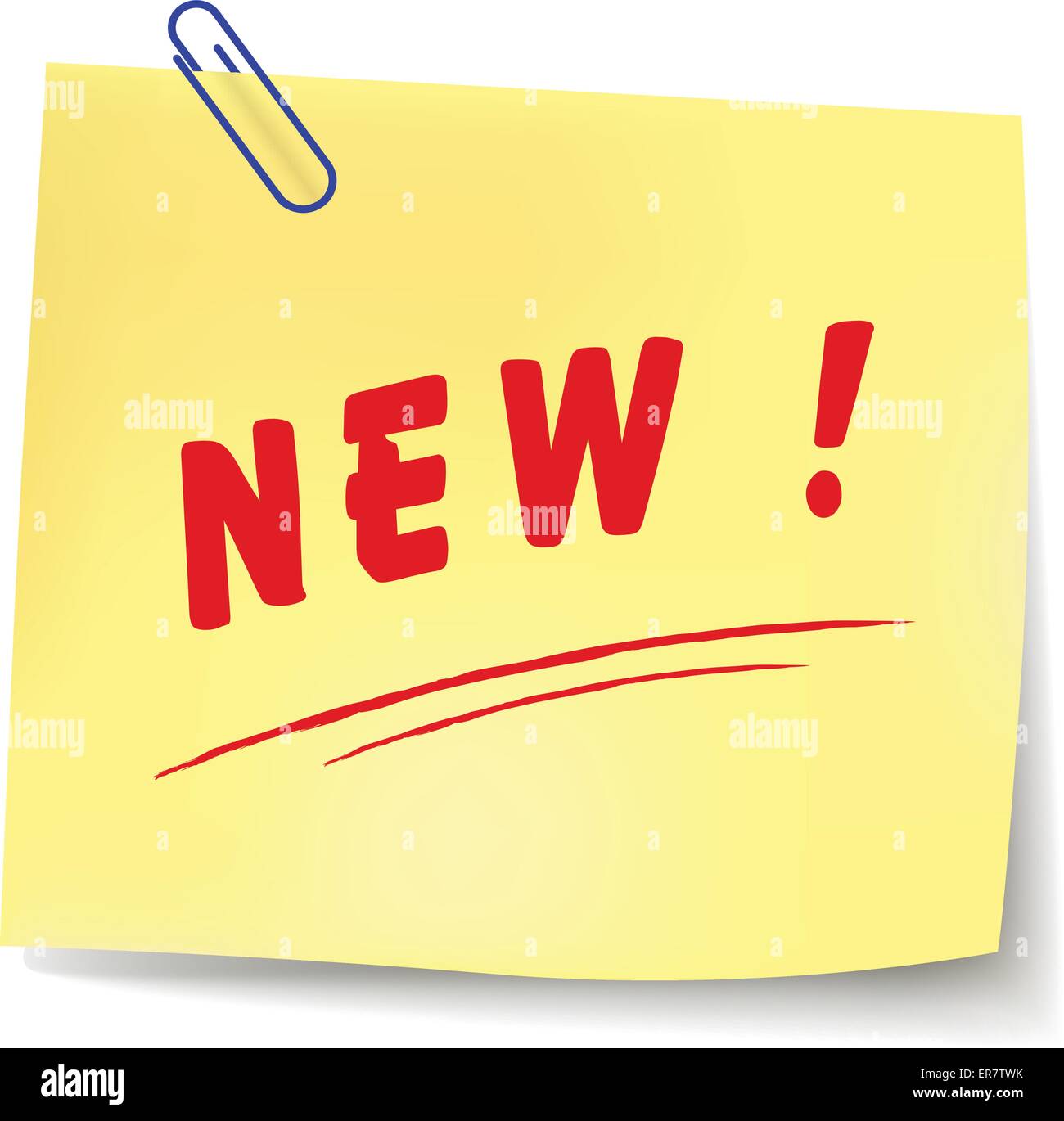Vektor-Illustration von neue Nachricht von Papier auf weißem Hintergrund Stock Vektor