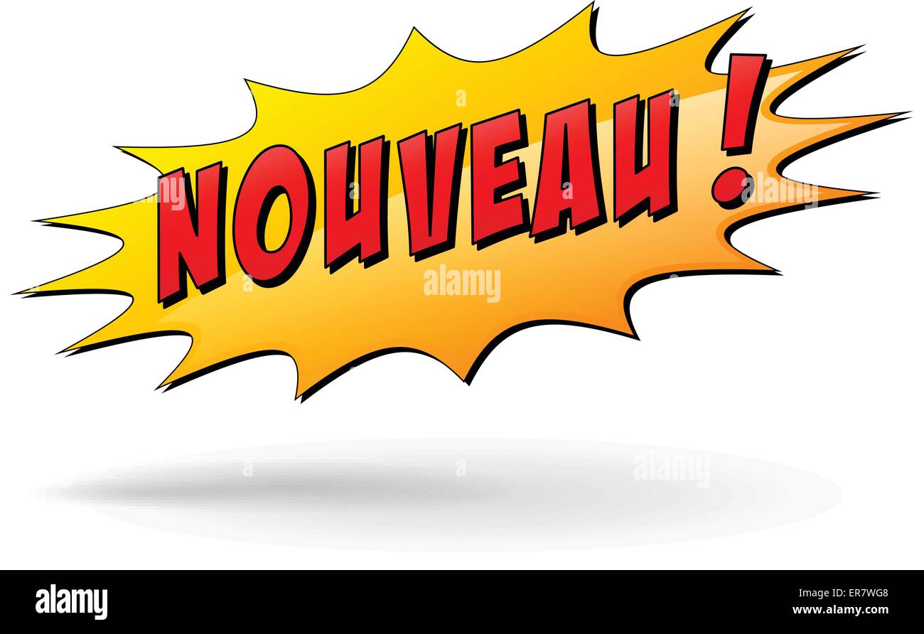 Französische Übersetzung für Neukonzeption Sternsymbol Stock Vektor