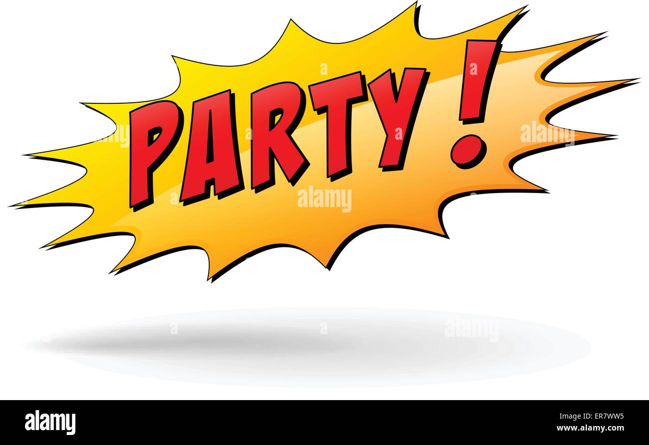 Vektor-Illustration der Partei Stern auf weißem Hintergrund Stock Vektor